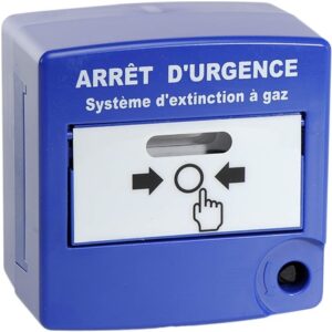 Déclencheur manuel bleu système d'extinction à gaz