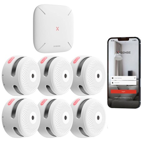Kit de 6 détecteurs intelligents + 1 Hub de communication
